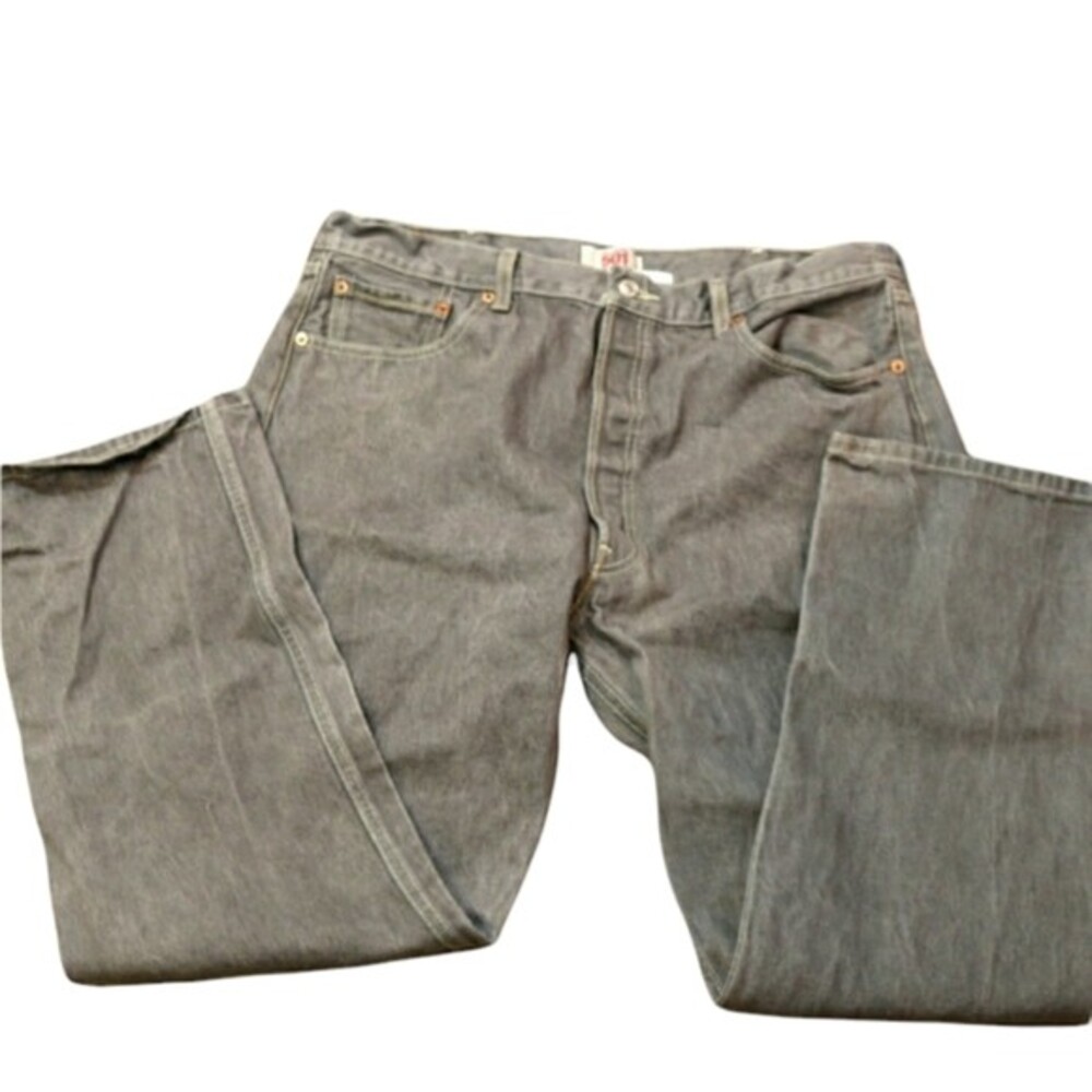 Levis 501 Gray Wash Button Fly Denim Jeans W40 L32